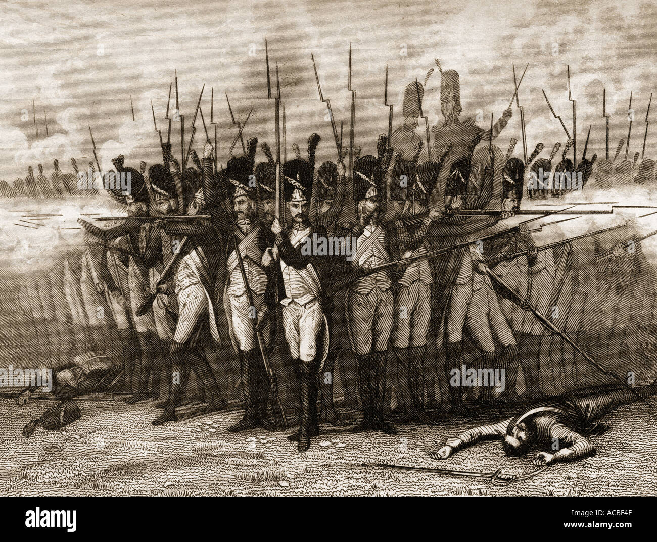 La sconfitta dei Francesi a Bailen, Spagna, 19 luglio 1808. La battaglia di Bailén Foto Stock