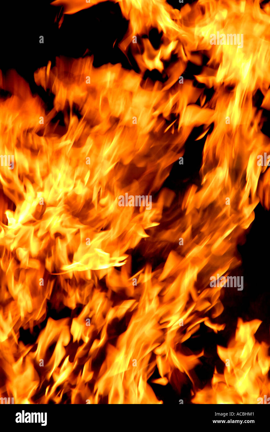 Il fuoco di fiamma bruciore intenso Foto Stock