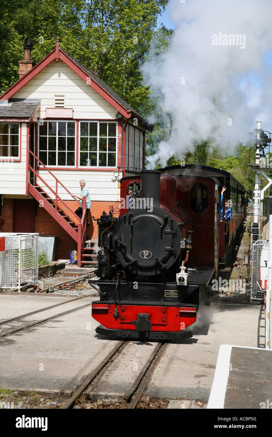Cumbria - Alston, Sud Tynedale narrow gauge Steam Railway, il più alto in Gran Bretagna Foto Stock