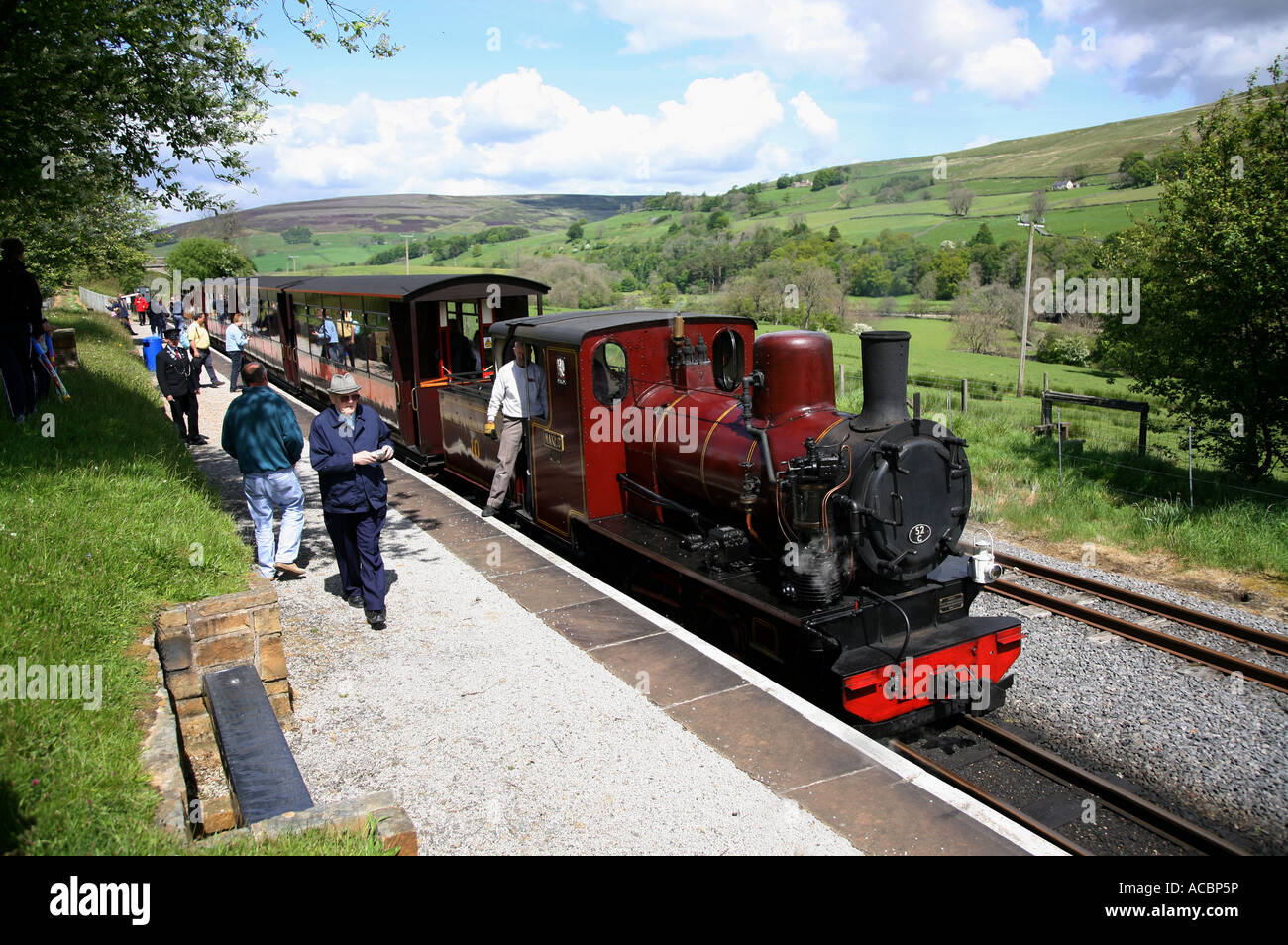 Cumbria - Alston, Sud Tynedale narrow gauge Steam Railway, il più alto in Gran Bretagna Foto Stock