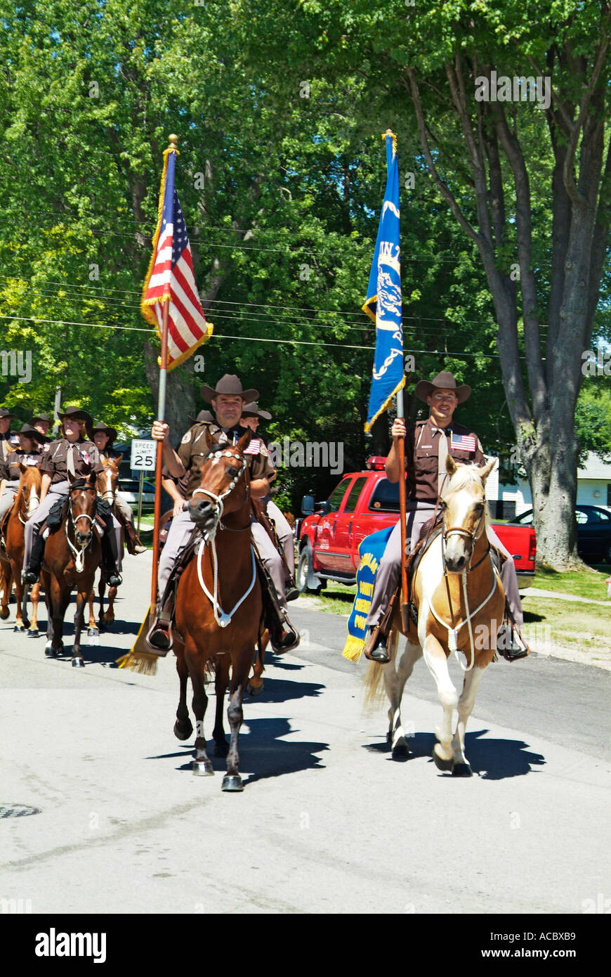 Giorno di indipendenza parade a Lexington Michigan Foto Stock
