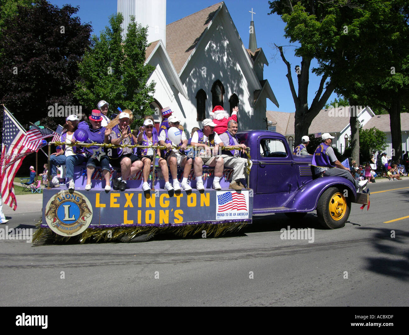 Giorno di indipendenza parade a Lexington Michigan Foto Stock