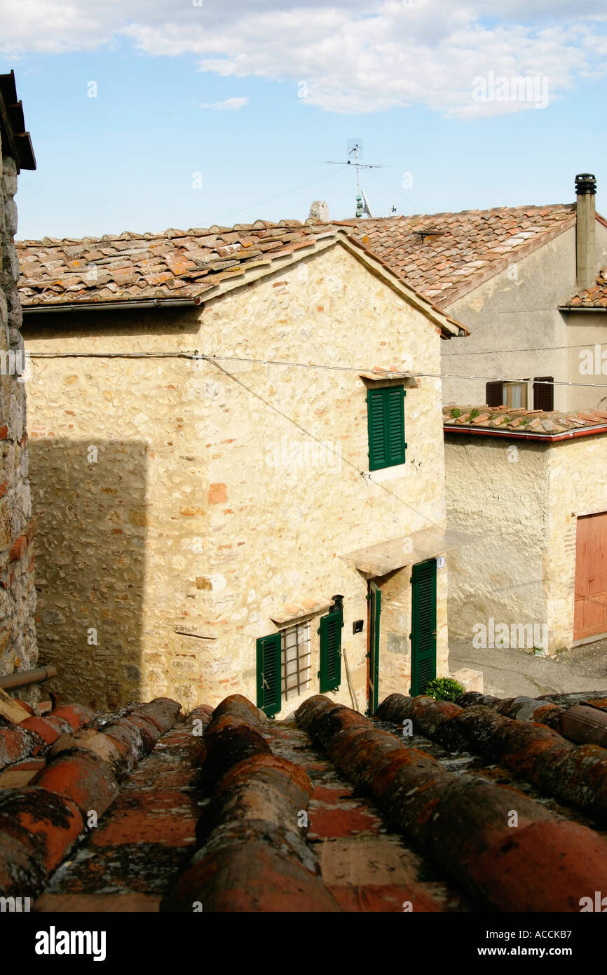 Vista sul tetto Toscana Italia Foto Stock