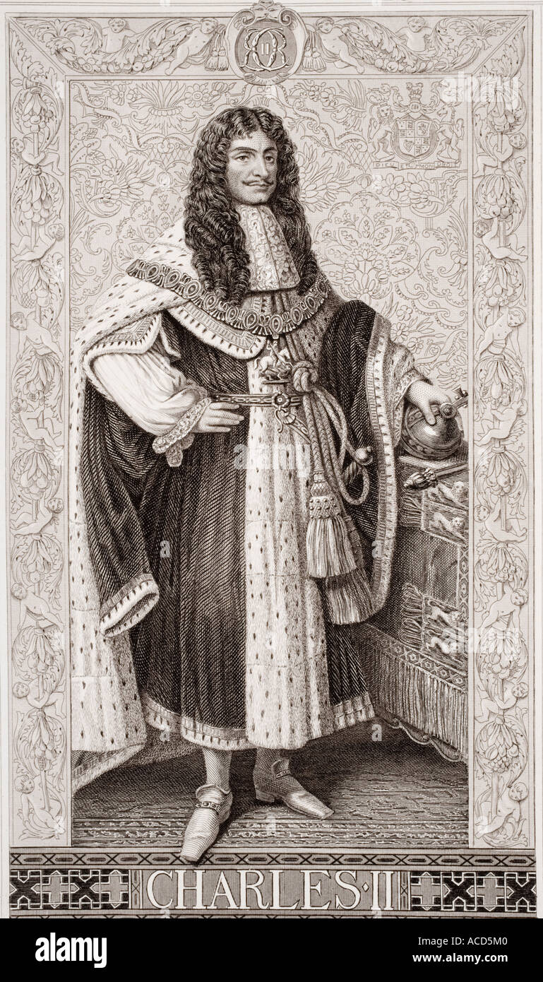 Carlo II, detto il Merry Monarch, 1630 - 1685. Foto Stock