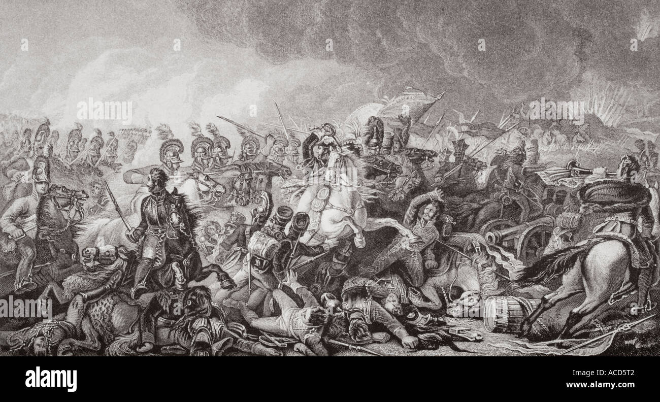 Waterloo. La carica decisiva delle guardie, 18 giugno 1815. Foto Stock