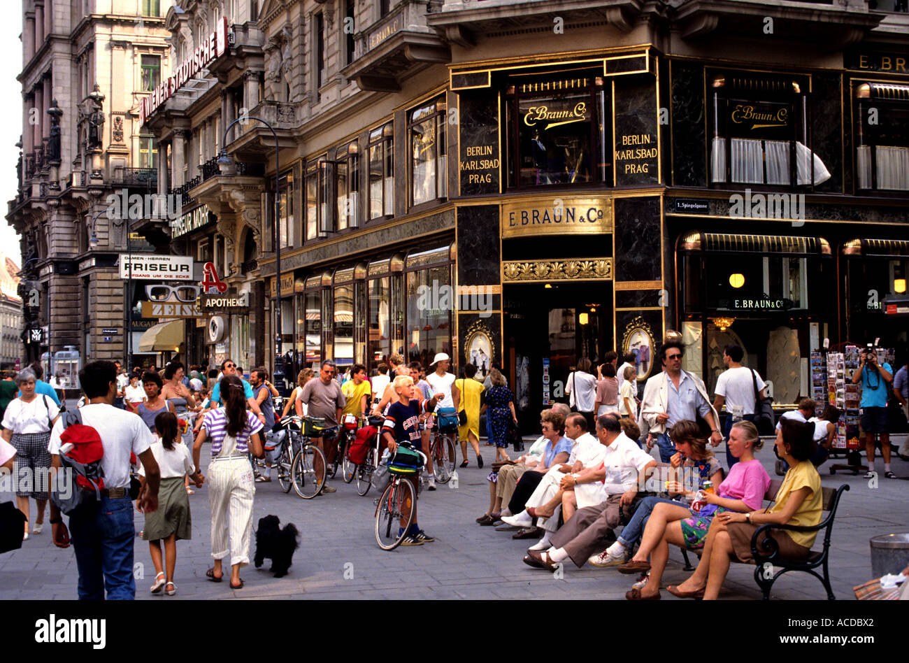 Vienna Austria Stephansplatz austriaco negozio storico La storia Foto Stock