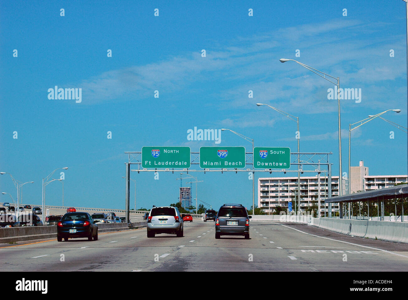 Autostrada indicazioni stradali Foto Stock