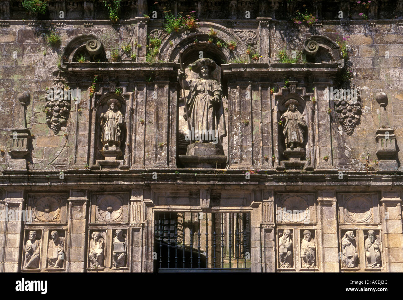 Porta Santa, Plaza de la Quintana, Cattedrale di Santiago di Compostela, El Camino de Santiago, La Coruna Provincia, Spagna, Europa Foto Stock