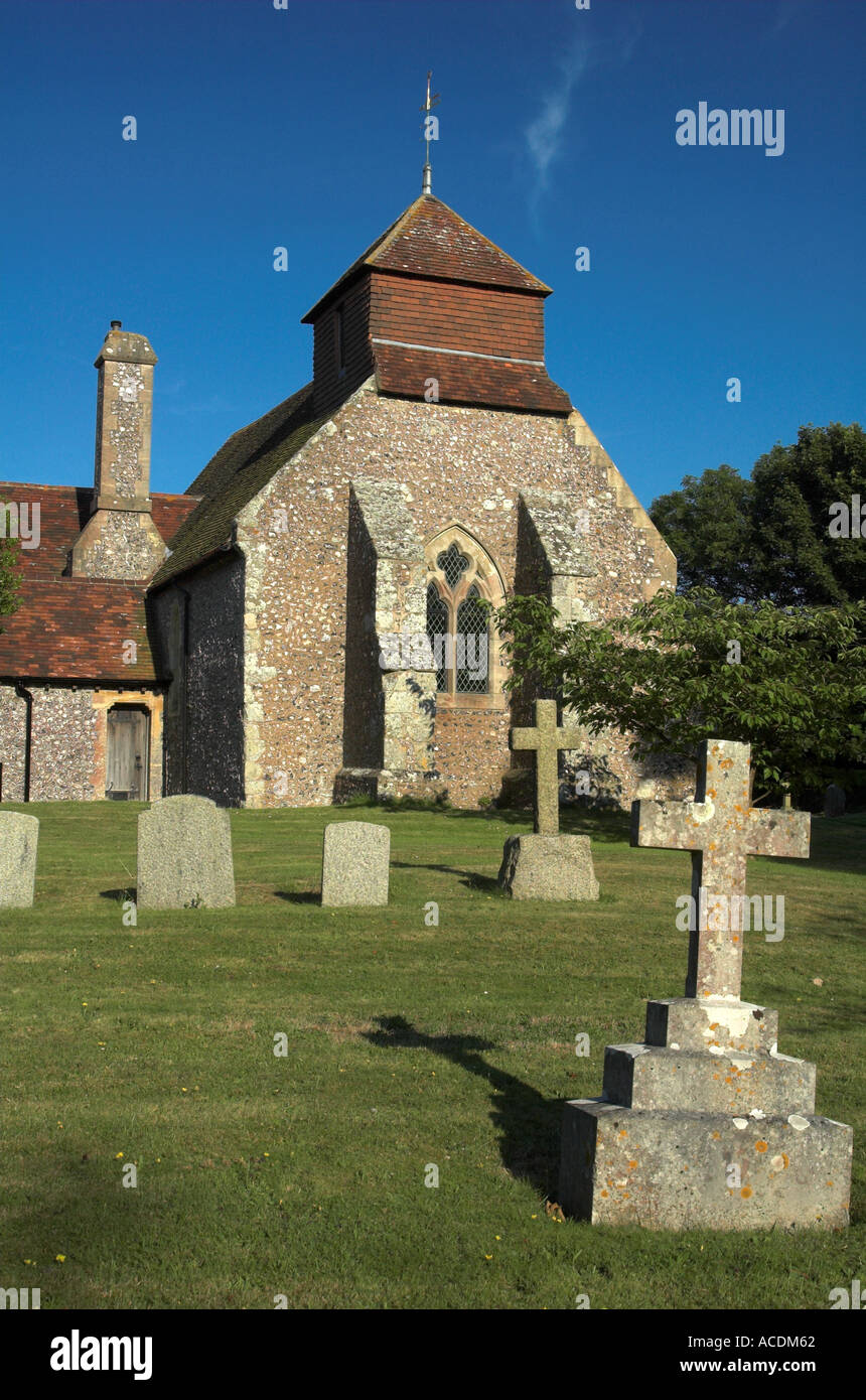 Slappolatura Gap chiesa South Downs Sussex England Foto Stock