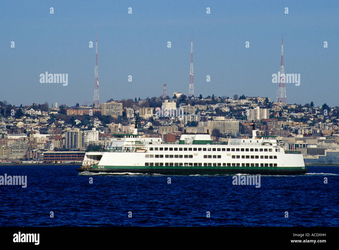 Auto traghetto sul Puget Sound, Seattle Foto Stock