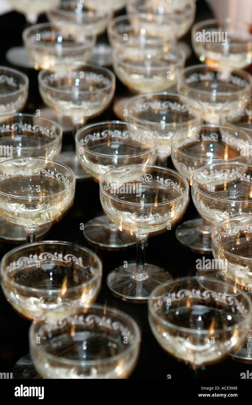 Bicchieri di Champagne Foto Stock