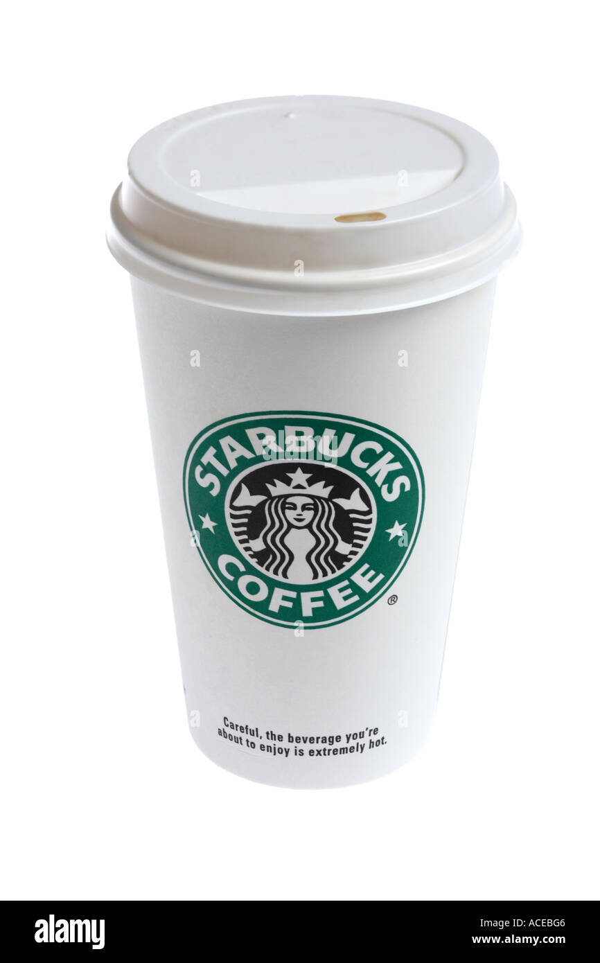 Monouso di Starbucks Coffee Cup Foto Stock