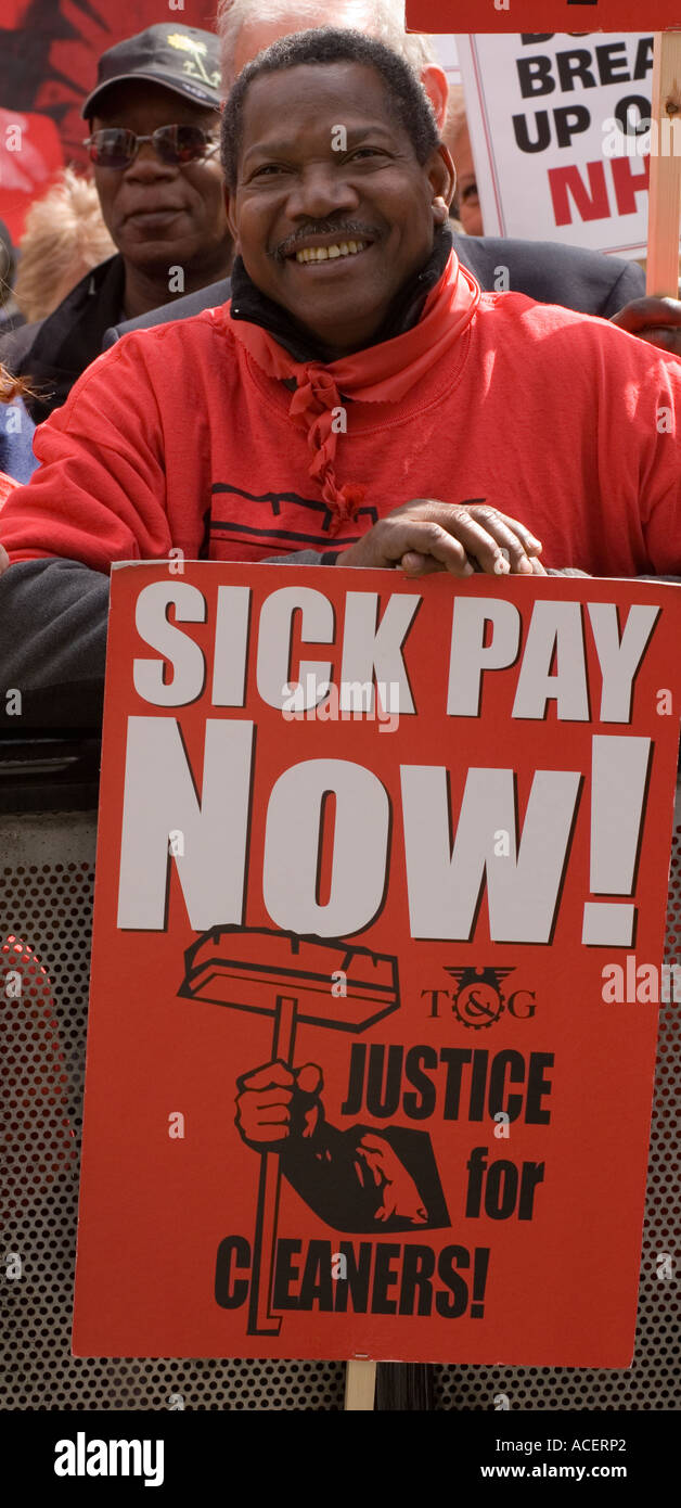 TUC Marzo per Workplace giustizia, Londra, Regno Unito. Mayday 1 Maggio 2006 Foto Stock