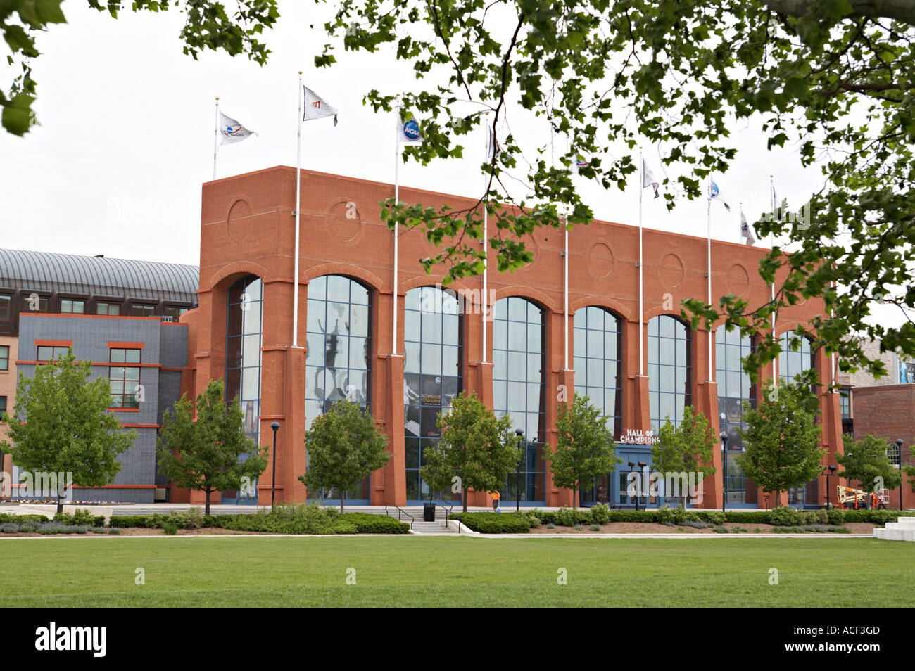 INDIANA Indianapolis NCAA Hall of Champions esterno dell'edificio museo per college di atletica leggera Foto Stock