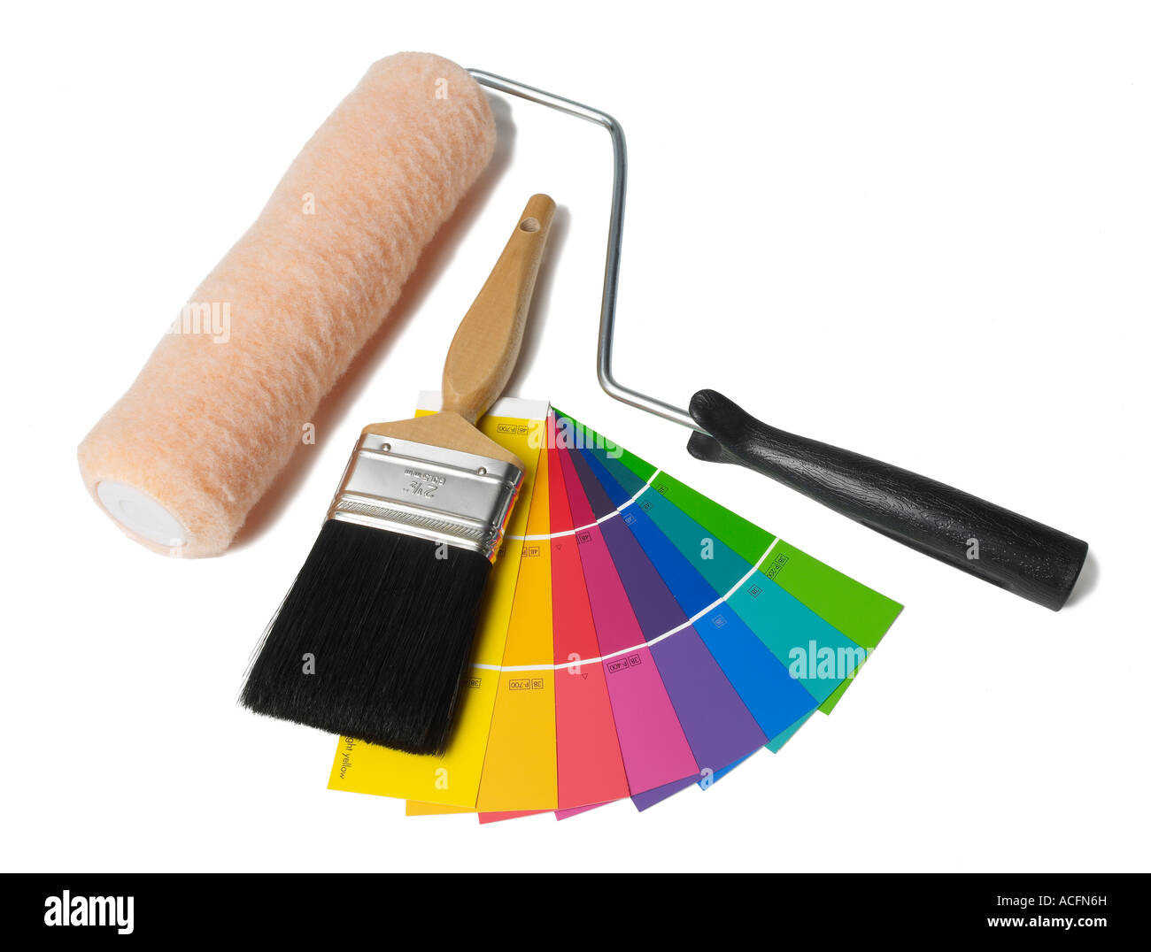 Spazzola a rullo campioni Foto Stock