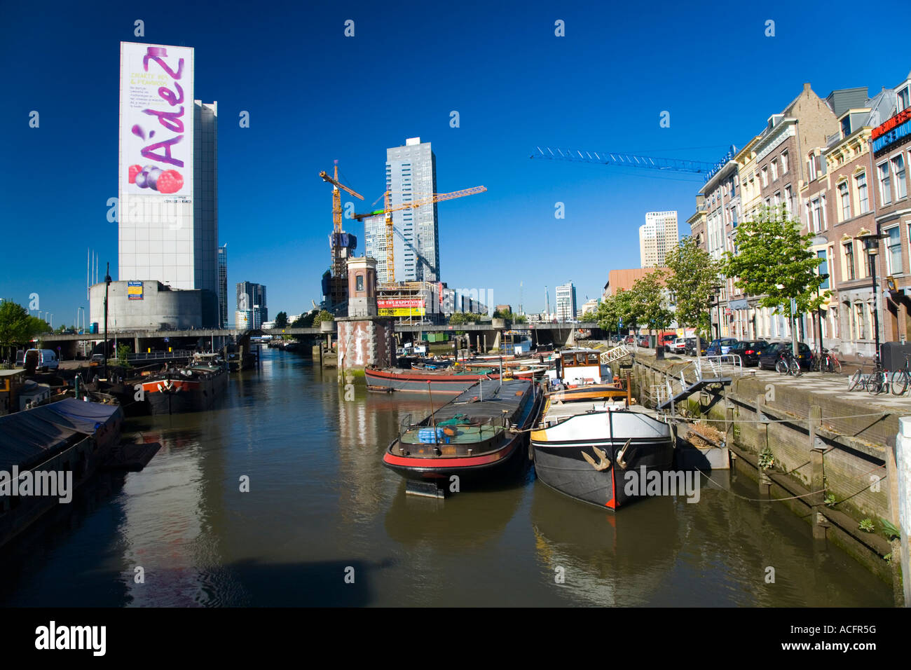 Rotterdam porto commerciale Holland, Europa Foto Stock