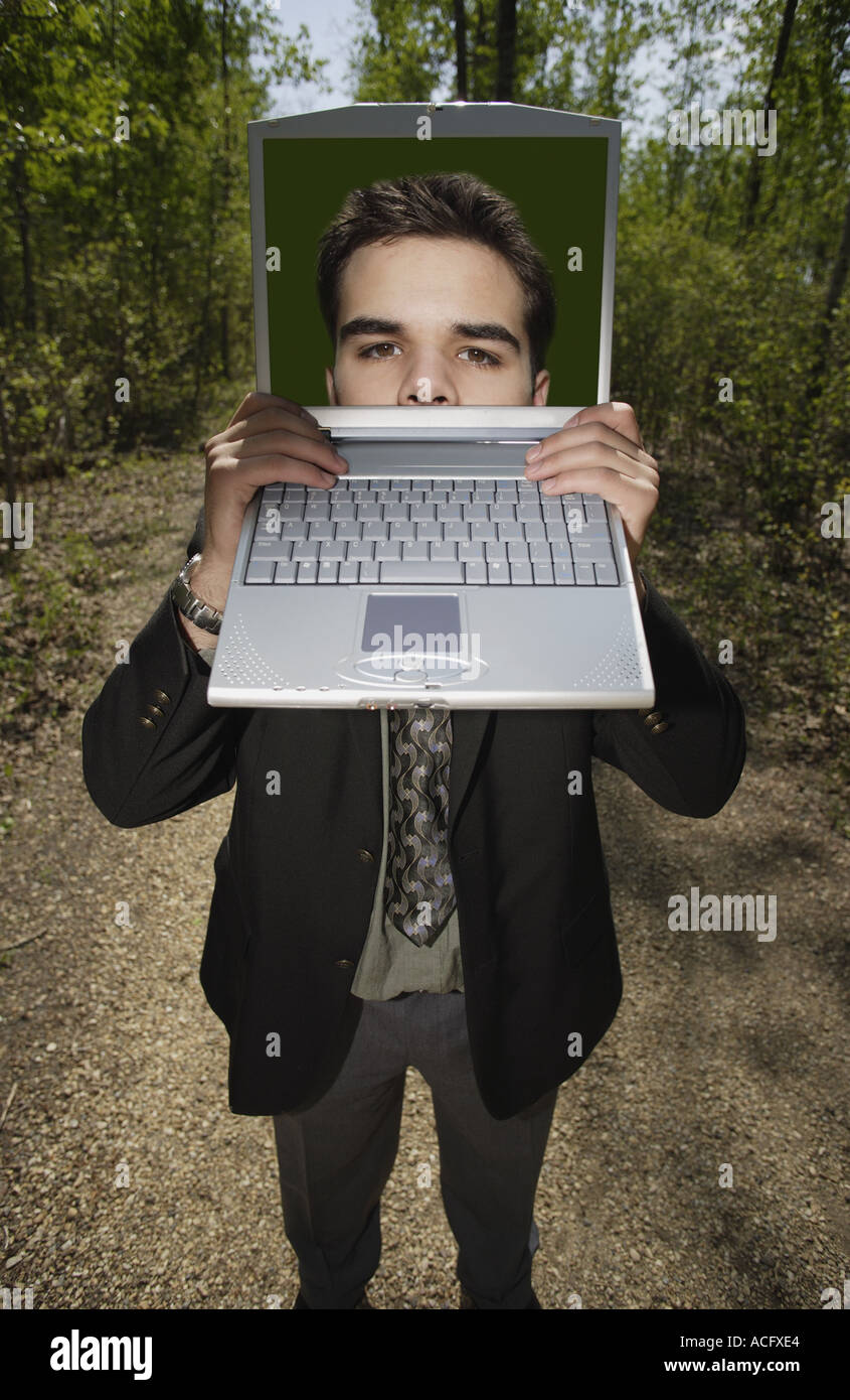 Immerso in un lavoro s Foto Stock