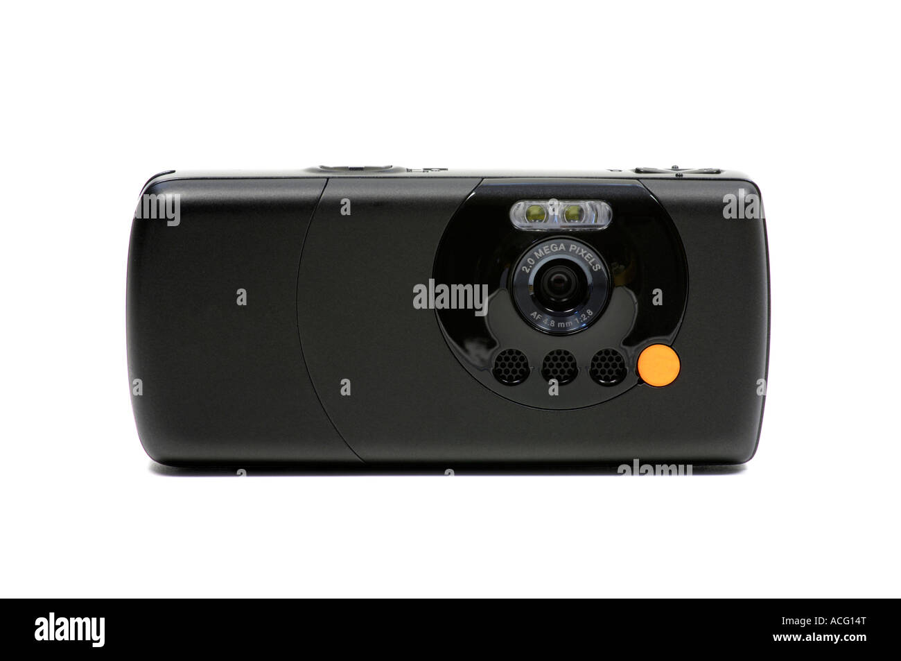 Telefono cellulare che mostra una fotocamera digitale Foto Stock