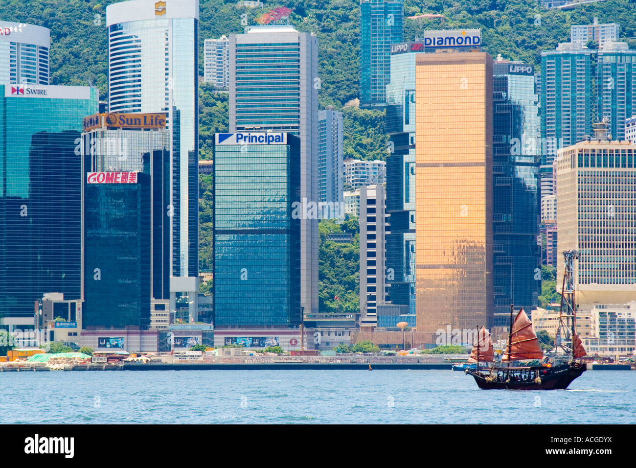 Duk Ling Cinese tradizionale Giunca Vela Hong Kong Foto Stock