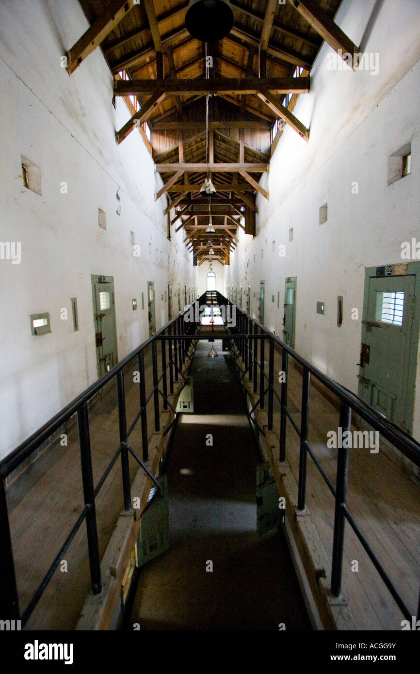 Blocco di cella all'interno di Seodaemun coloniale giapponese prigione Seoul COREA DEL SUD Foto Stock