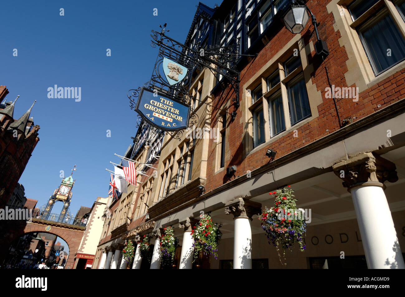 Grosvenor Hotel Eastgate Street Chester Cheshire England Regno Unito Foto Stock