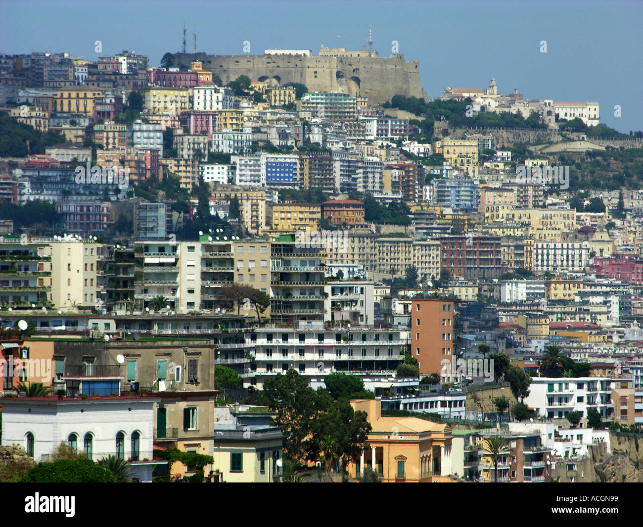 Italia Campania Napoli vista città Foto Stock
