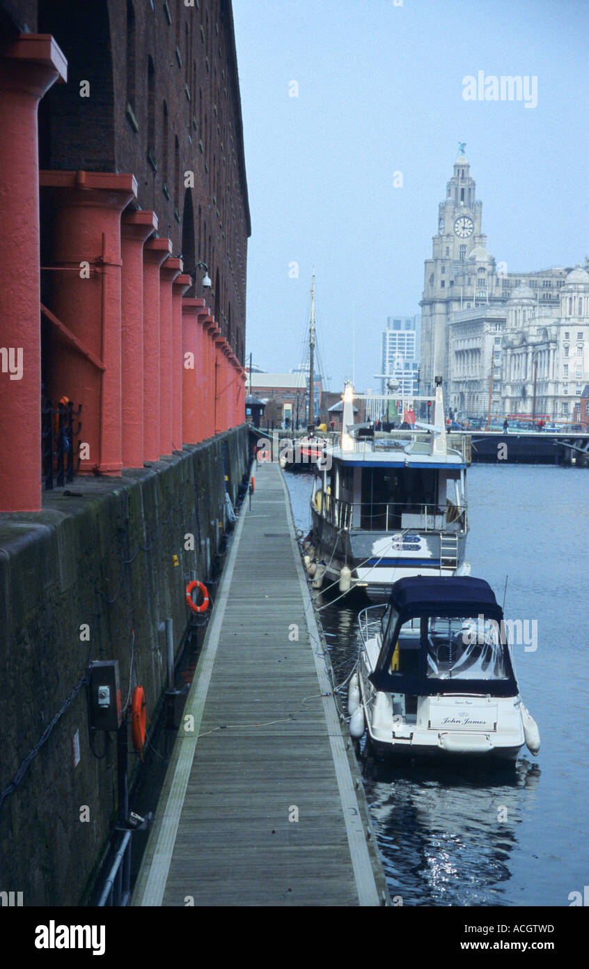 I colonnati, Albert Dock. Liverpool, in Inghilterra Foto Stock