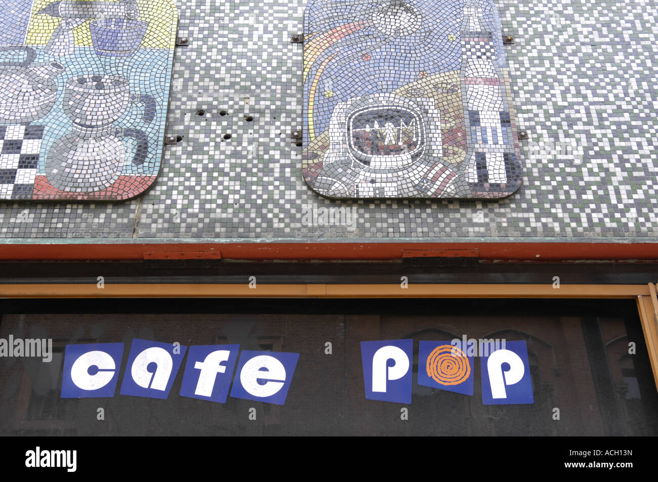 Cafe pop oldham street manchester northern quarter REGNO UNITO Inghilterra Foto Stock