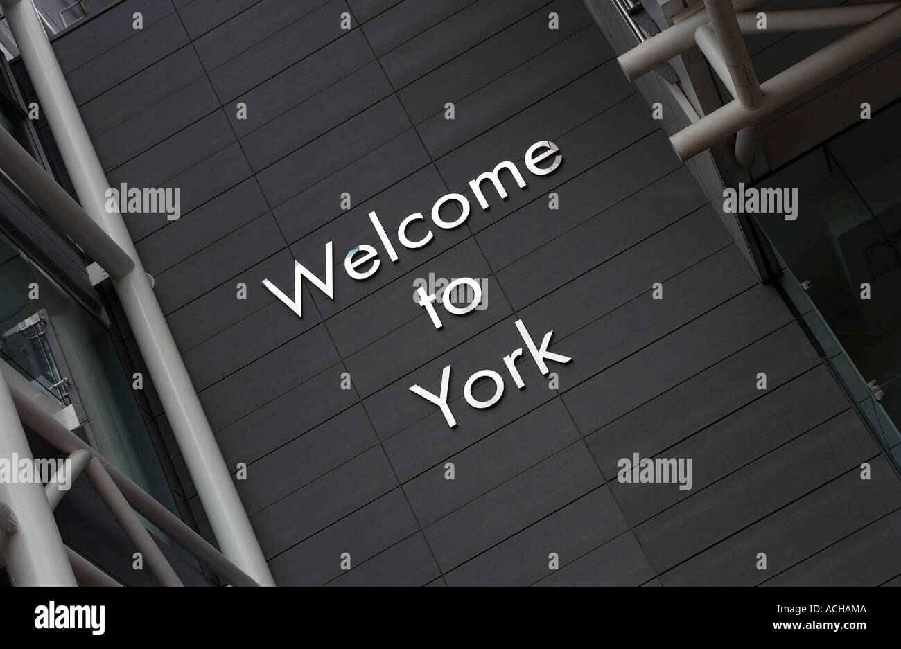 "Benvenuti a York' (1) - York Racecourse Foto Stock