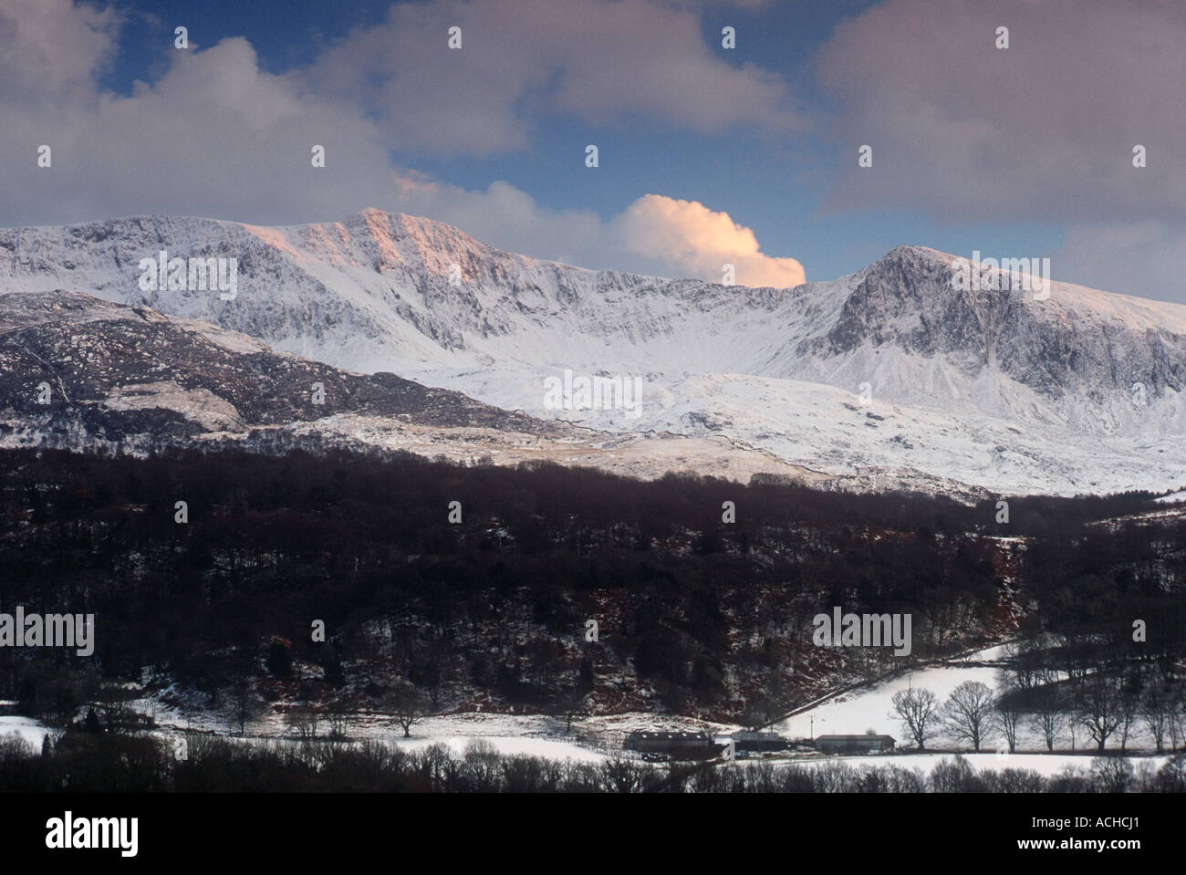 Cader Idris al tramonto Snowdonia North West Wales Foto Stock