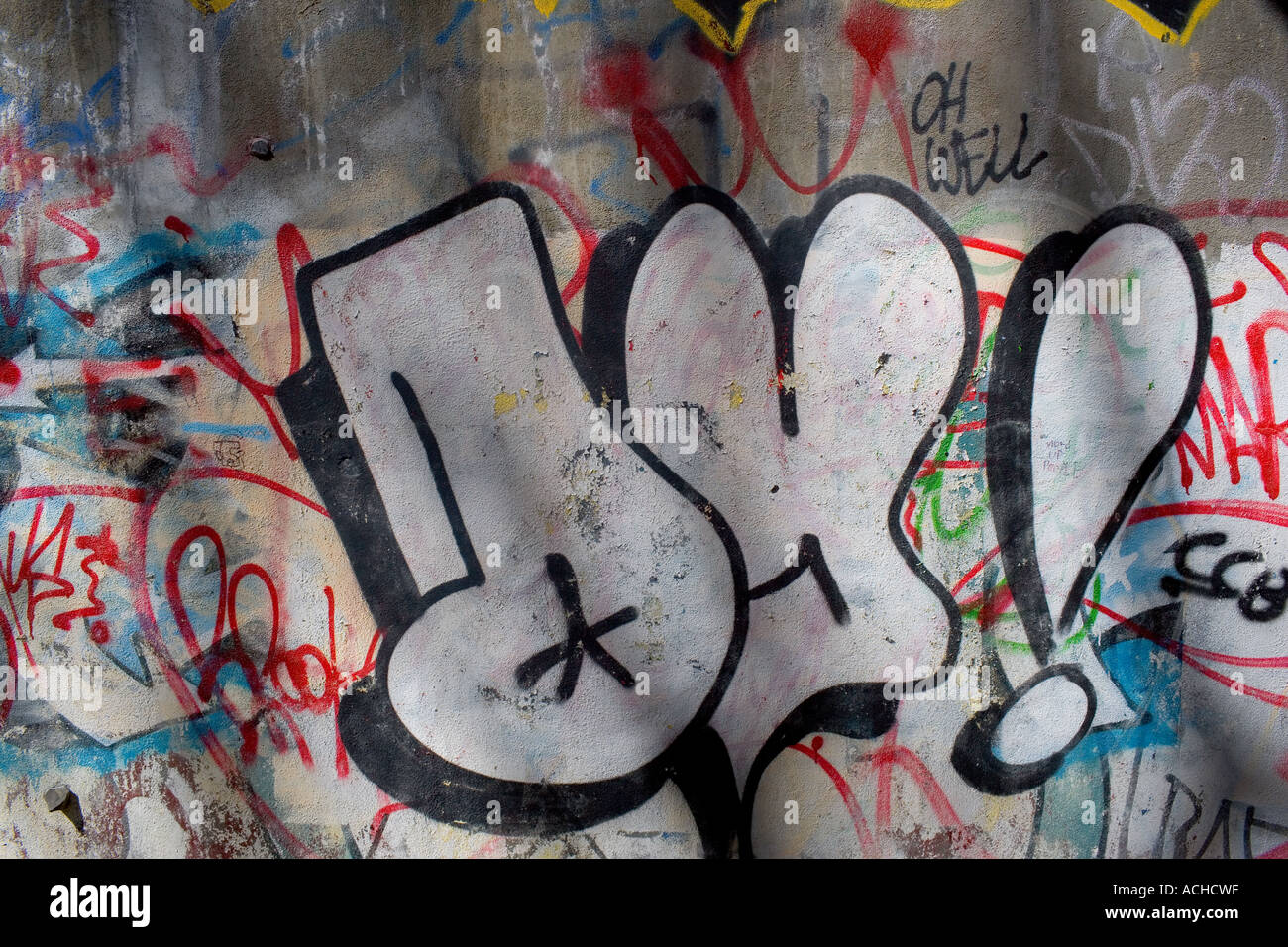 Graffiti in New York City Harlem Foto Stock