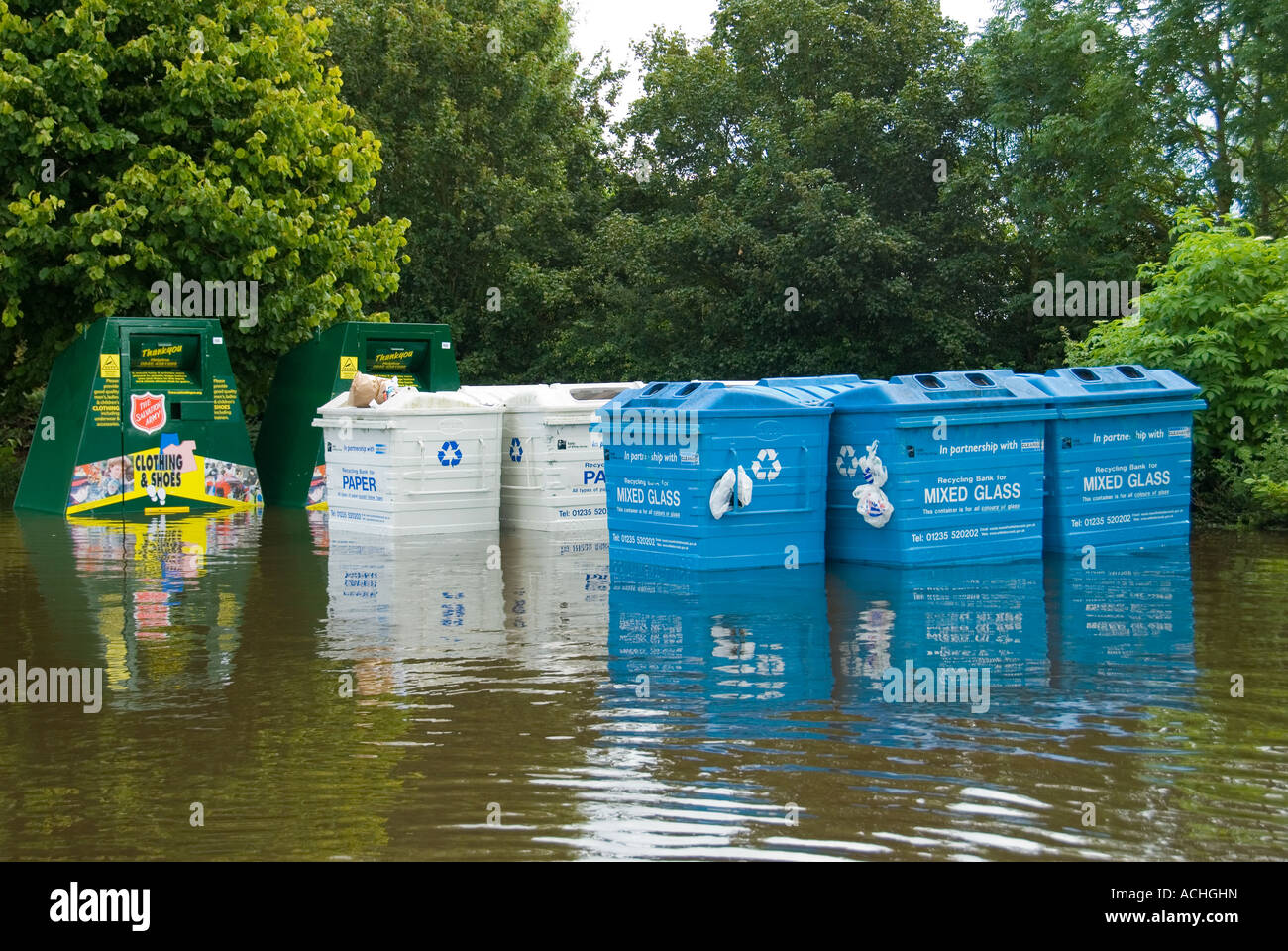 In un invaso Area di riciclaggio Foto Stock
