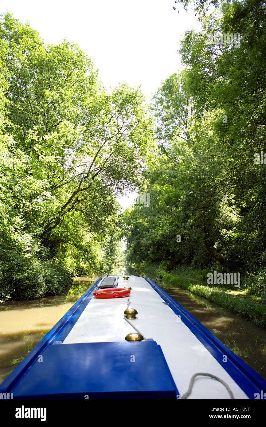 Narrowboat sulla North Oxford Canal Warwickshire Foto Stock