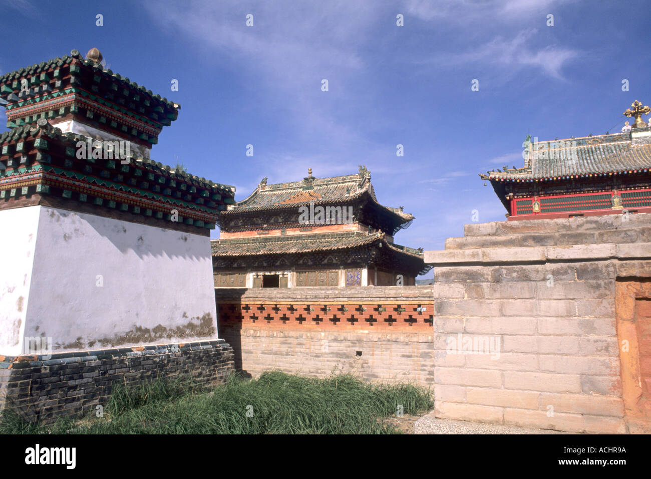 Famoso Erdene Zuu monastero 1586 in Mongolia Foto Stock