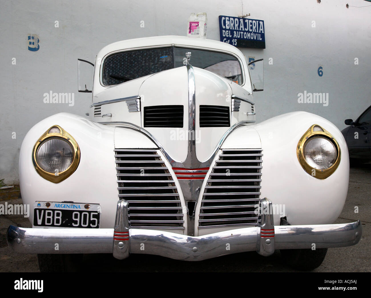 Classico bianco Dodge auto Foto Stock