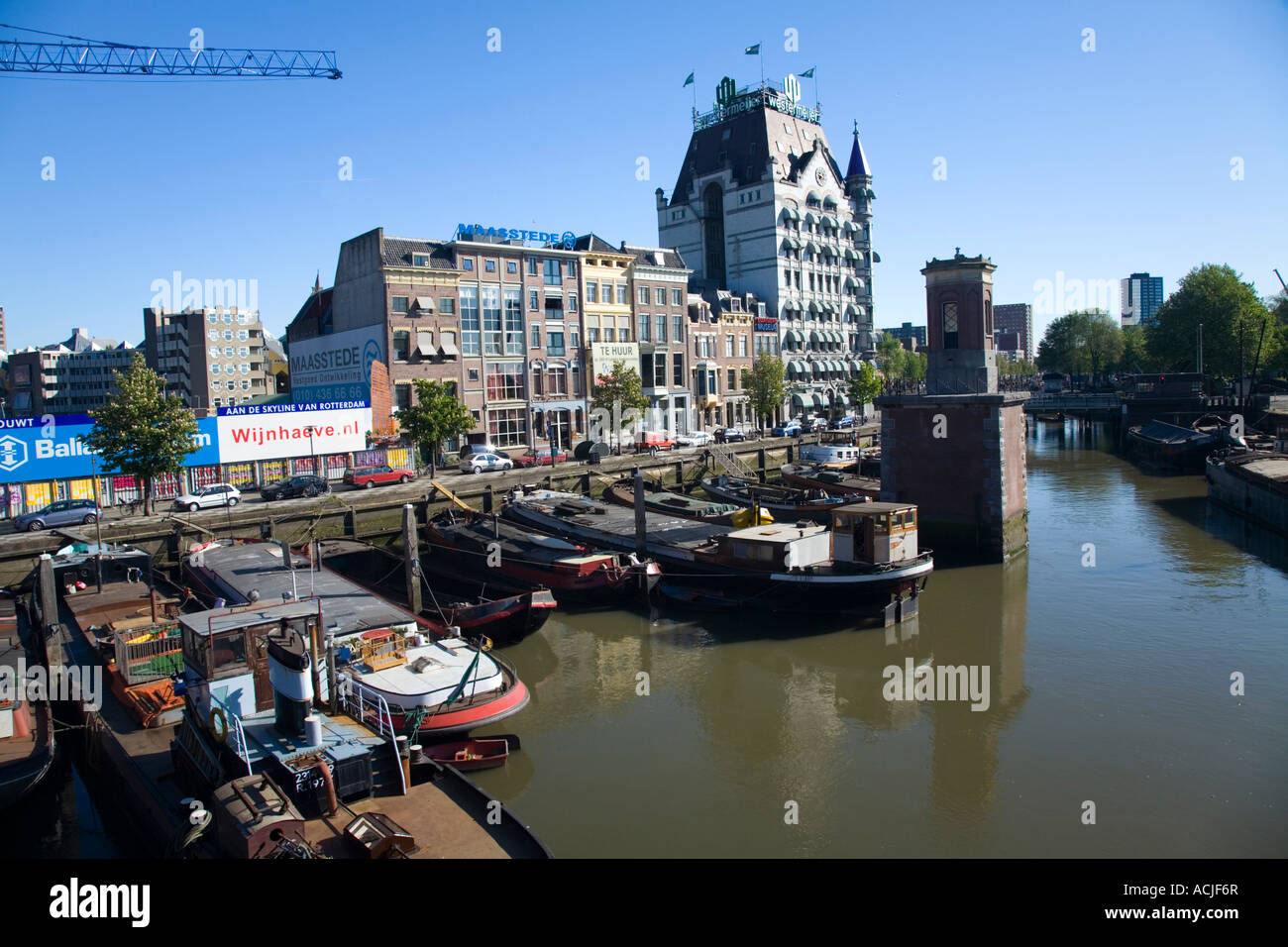 Rotterdam commerciale porto industriale Holland, Europa Foto Stock
