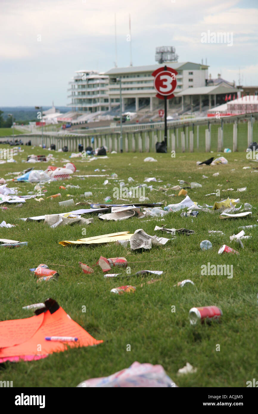 Postumi di Epsom Derby Foto Stock