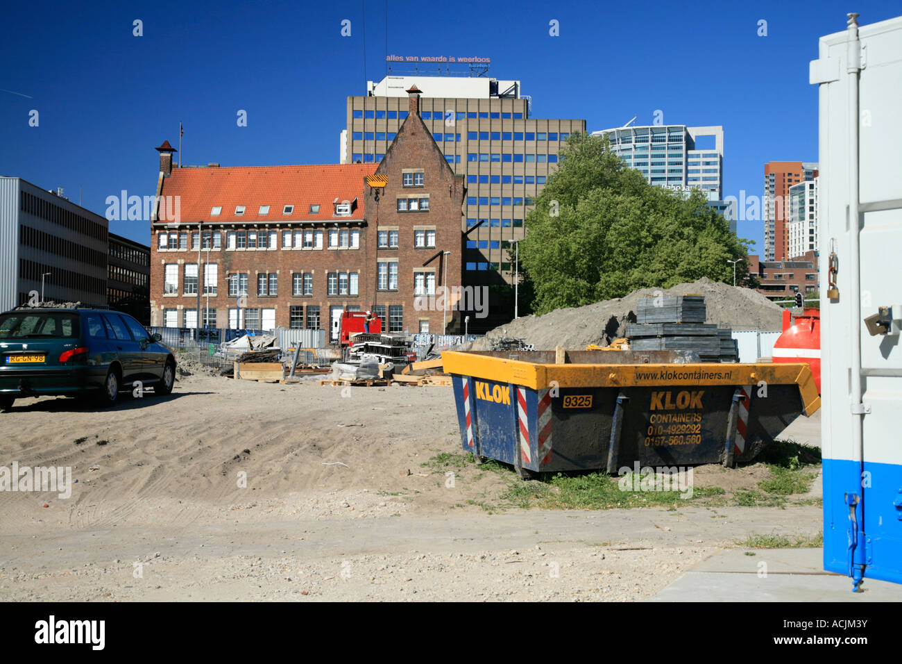 Sito in costruzione a Rotterdam, Olanda, Europa Foto Stock