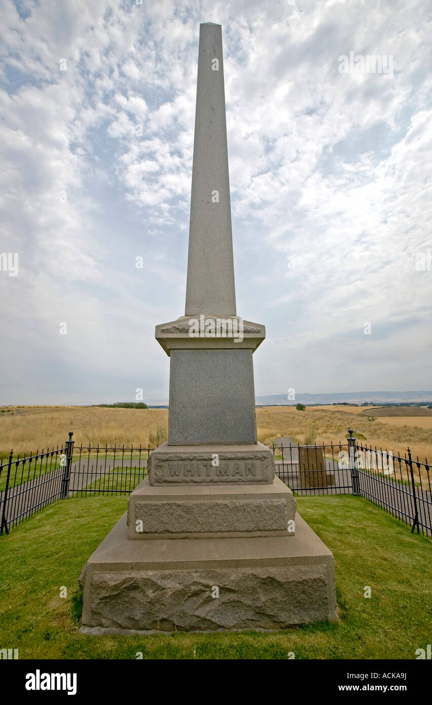 Monumento alle Vittime del 1847 Whitman massacro Foto Stock