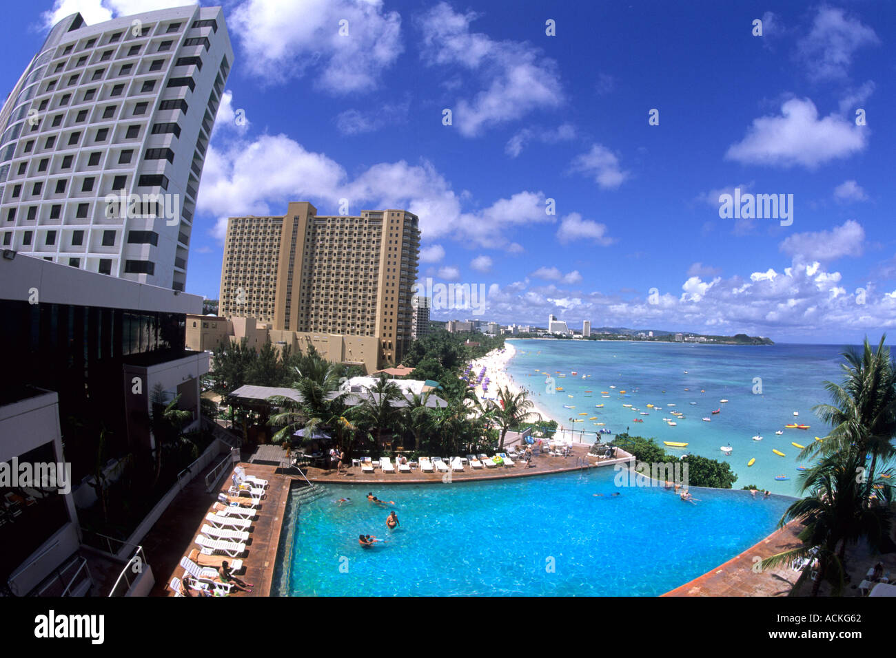 Guam Reef Hotel nella bellissima Baia di Tumon in Guam USA Foto Stock