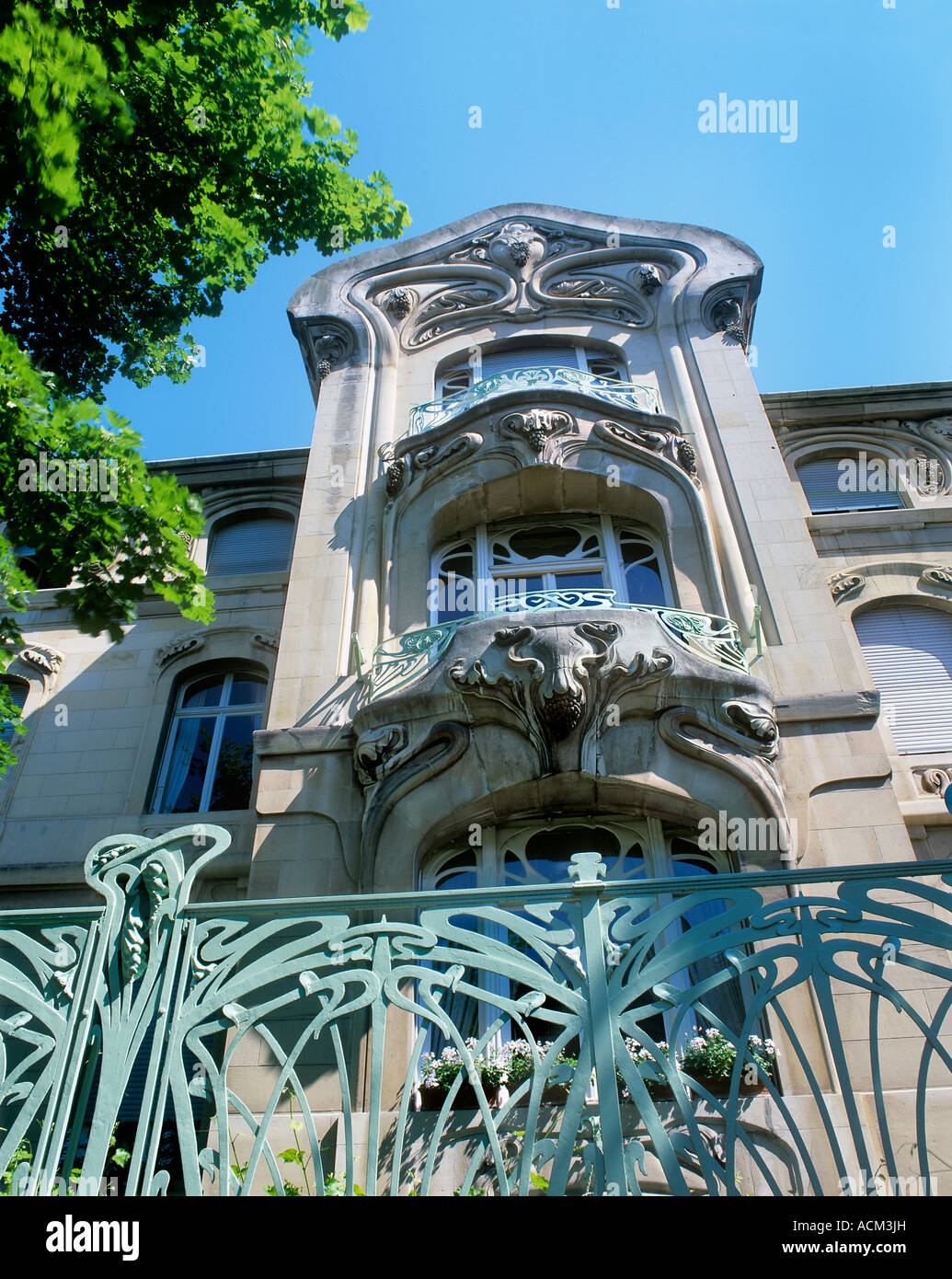 Casa in stile Art Nouveau, Rue Bartholdi, Colmar, Francia. Foto Stock