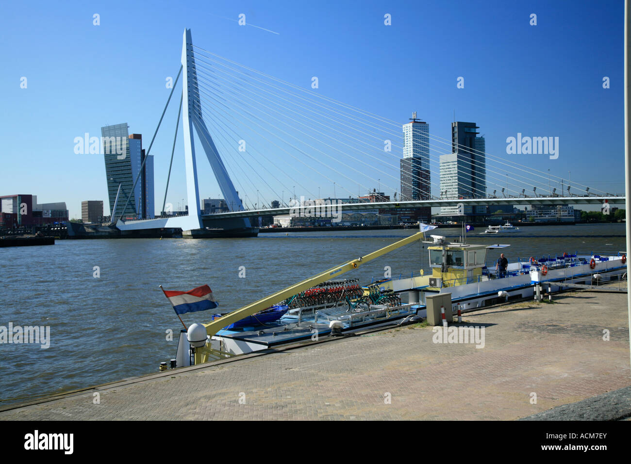 Ponte di Erasmo, nel porto di Rotterdam Holland, Europa Foto Stock