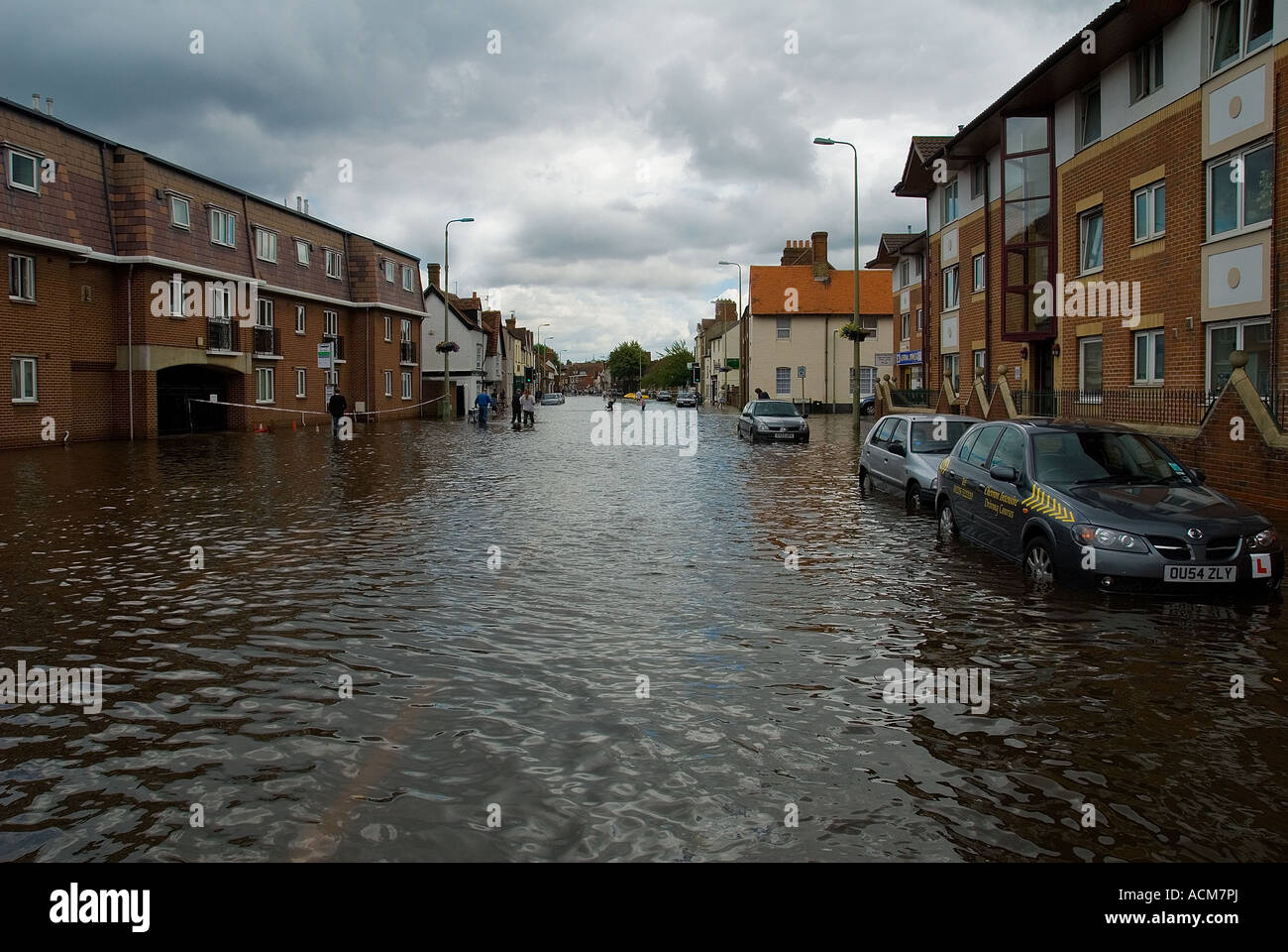 In un invaso Street a Abingdon Oxfordshire Foto Stock