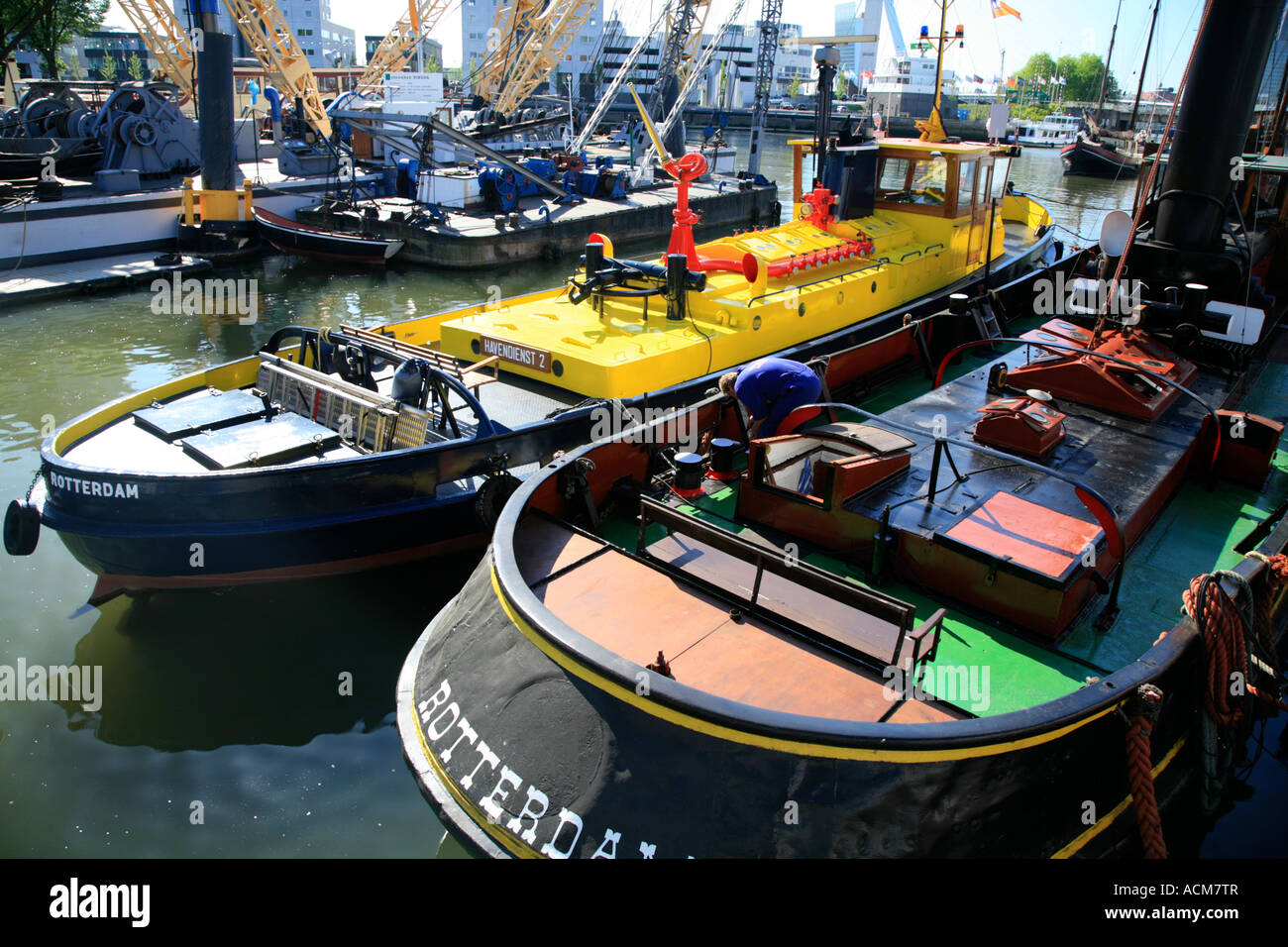 Porto e Marina Museo Marittimo di Rotterdam, Olanda, Europa Foto Stock