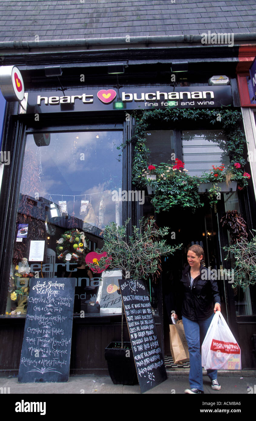 Scozia cuore di Glasgow Buchanan negozio delicatessen su Byres Road al quartiere alla moda del West End area Foto Stock