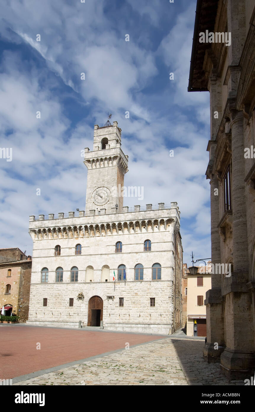 Montepulciano city hall, Toscana, Italia Foto Stock