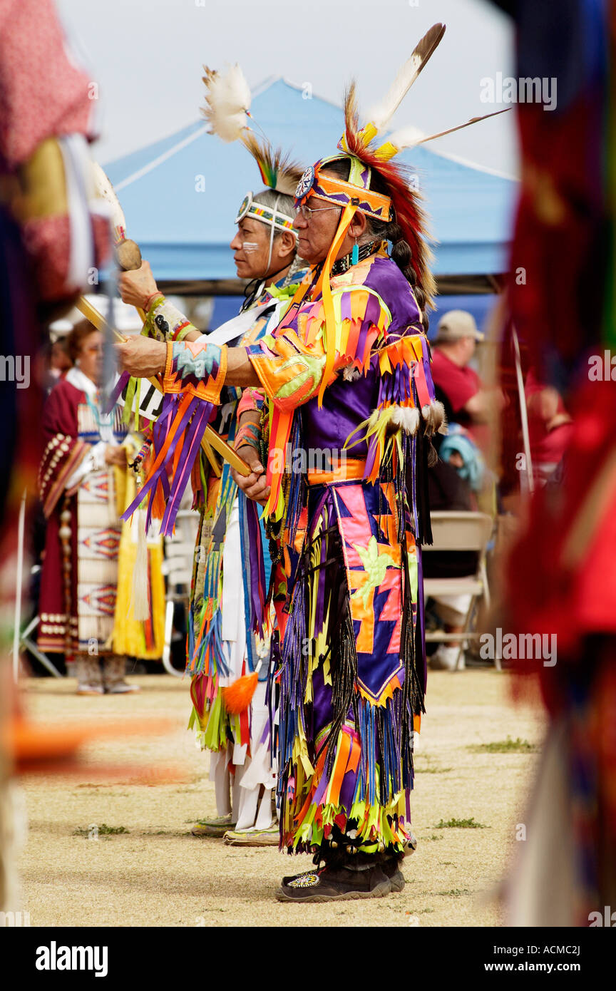 Native American ballerini all annuale o Odham Tash Powwow in Casa Grande Arizona Foto Stock