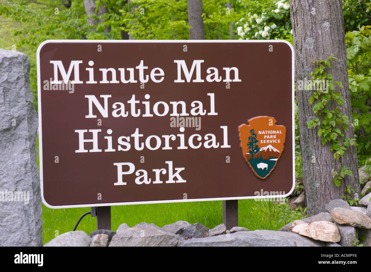 Minuteman National Park Concord Massachusetts Foto Stock