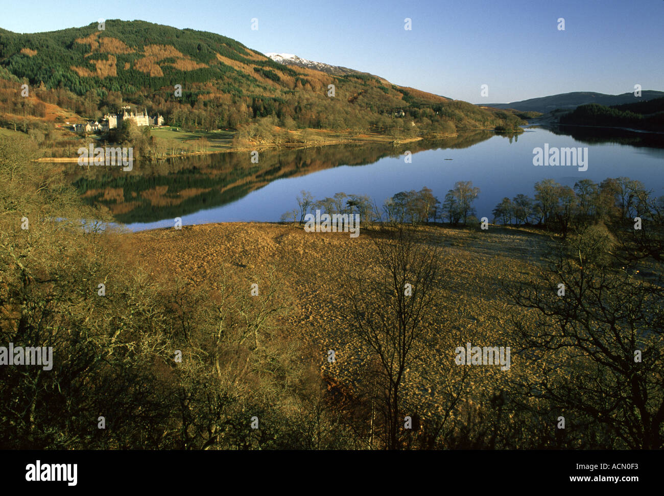 Loch Achray Trossachs Stirlingshire Scozia UK Foto Stock