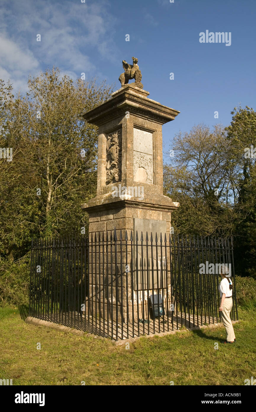 Memoriale di Brevill Grenville uccisi nella battaglia di Lansdown Near Bath Somerset REGNO UNITO Foto Stock
